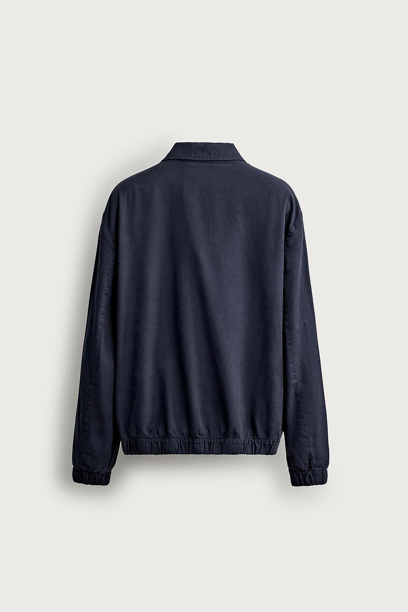 REGULAR FIT ZIP-UP OVERSHIRT