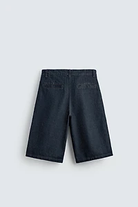 RELAXED FIT DENIM JORTS