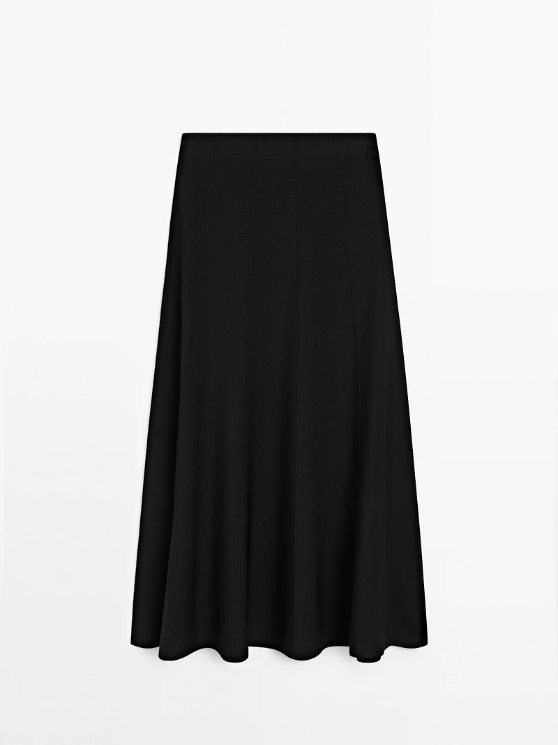 Long knit skirt