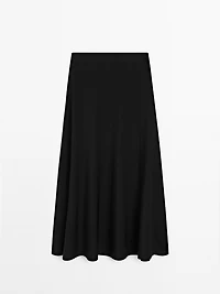 Long knit skirt