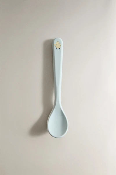 CUILLÈRE ENFANT SILICONE POUSSIN