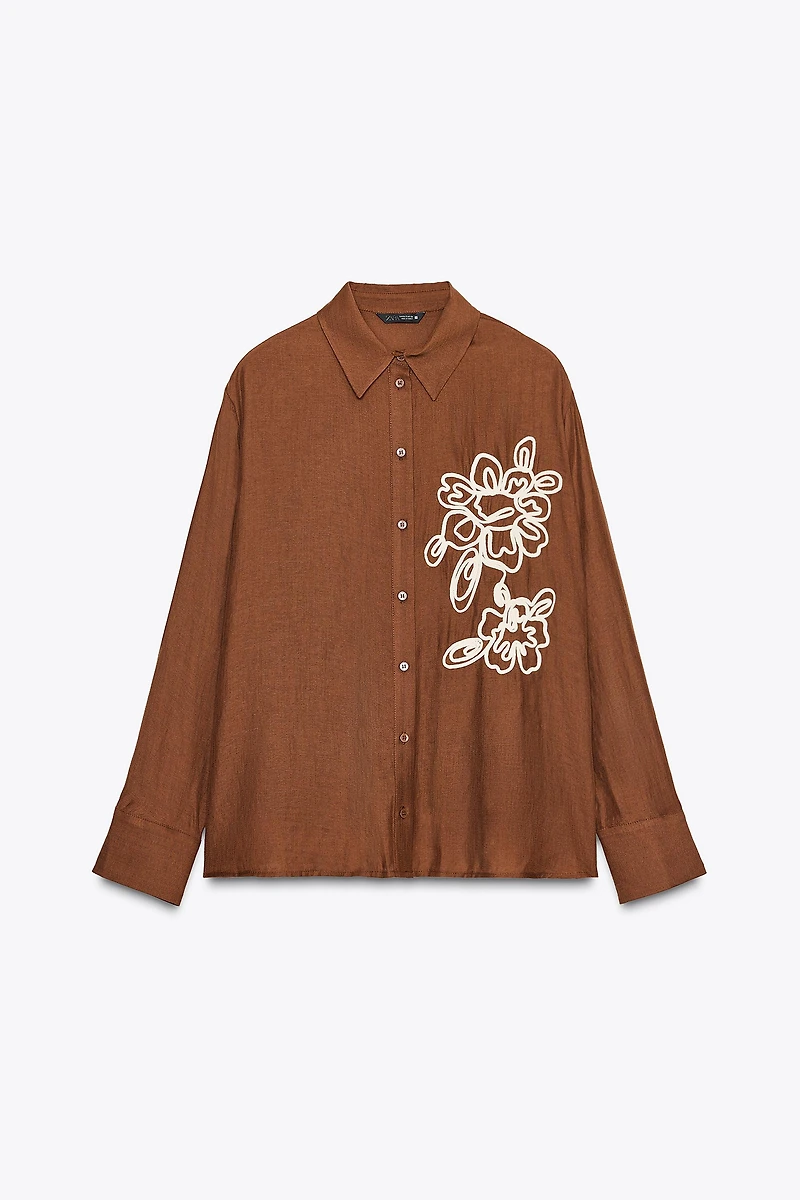 TEXTURED FLORAL SHIRT