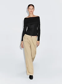 Long sleeve strapless T-shirt
