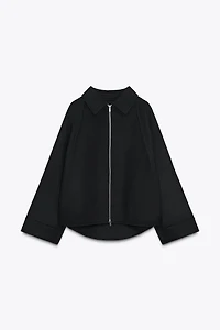 WOOL BLEND ZIP JACKET ZW COLLECTION