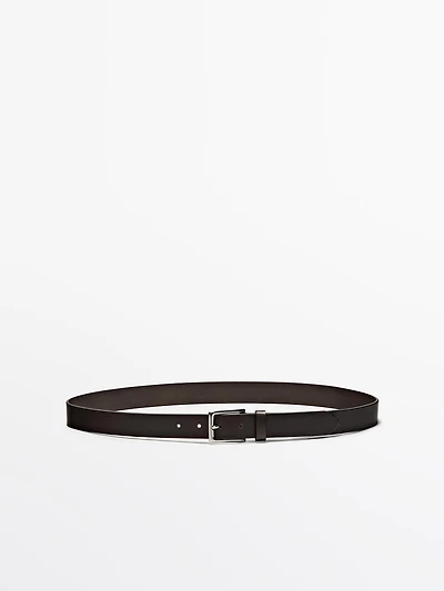 Ceinture en cuir boucle rectangulaire