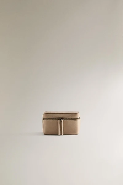 SMALL LEATHER TRAVEL JEWELLERY BOX