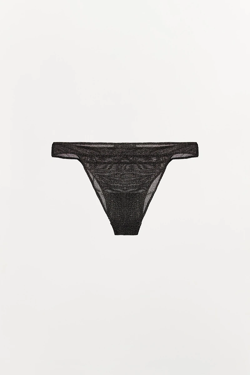 METALLIC THREAD NET PANTIES