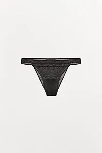 METALLIC THREAD NET PANTIES