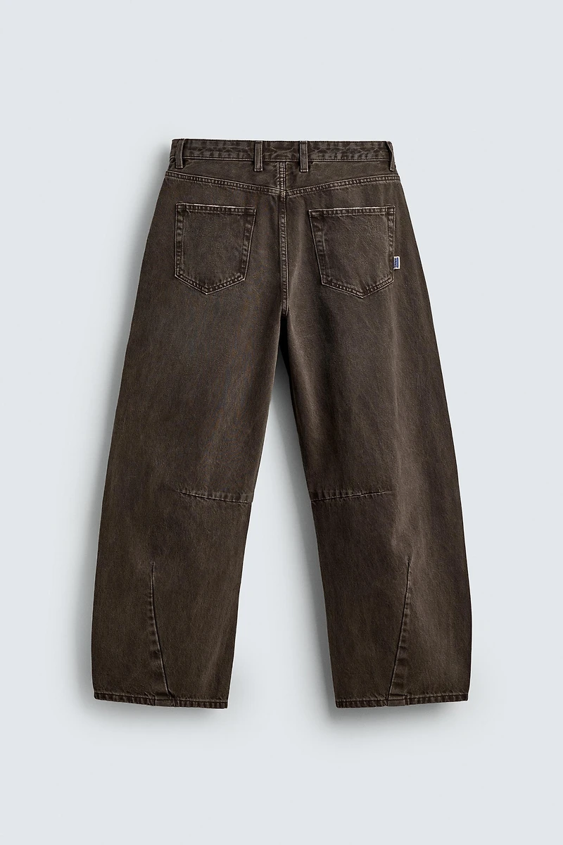 WASHED BARREL FIT PANTS