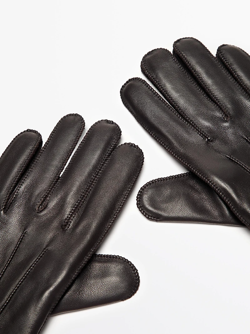 Gants en cuir finition nappa