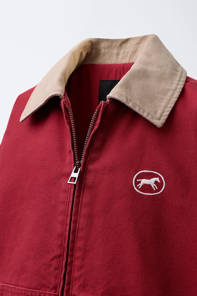 HORSE PRINT BOMBER JACKET