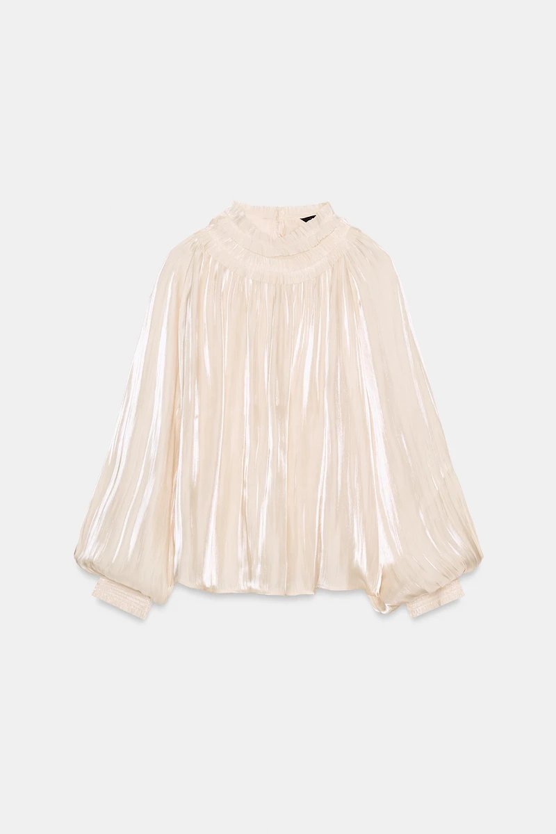 BLOUSE SATINÉE TISSU BRILLANT