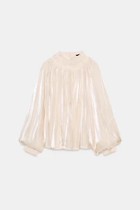 BLOUSE SATINÉE TISSU BRILLANT