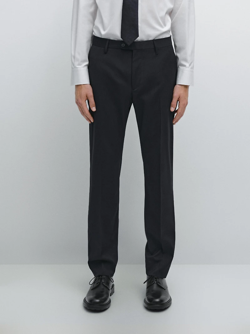 Pantalon de costume 100 % laine