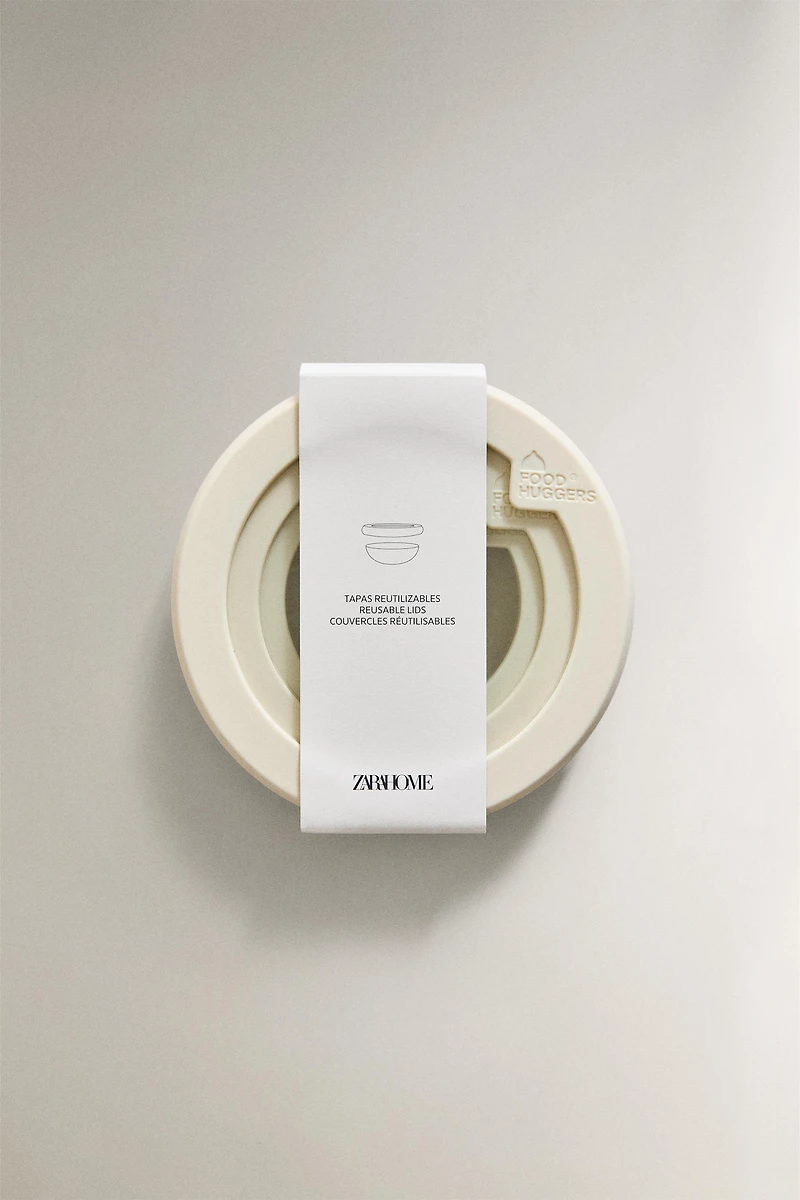 SILICONE AND GLASS LID SET (SET OF 3)