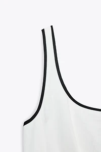 CONTRAST TRIM MIDI DRESS