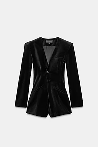 VELVET BLAZER ROMPER