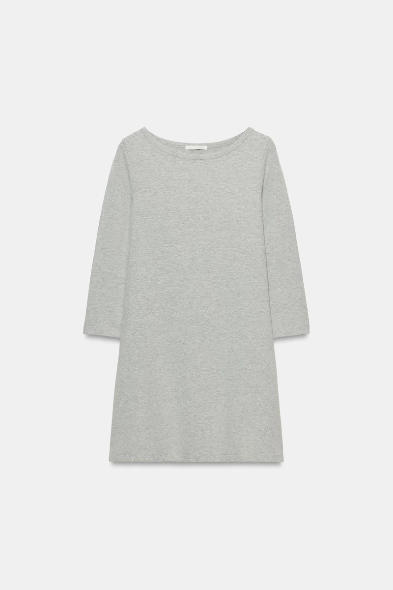 SHORT BOAT NECK DRESS