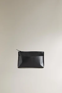 LEATHER MAKEUP BAG CLUTCH