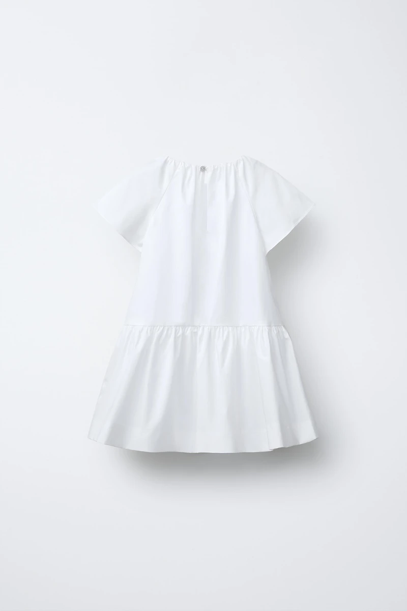 POPLIN DRESS WITH BOW
