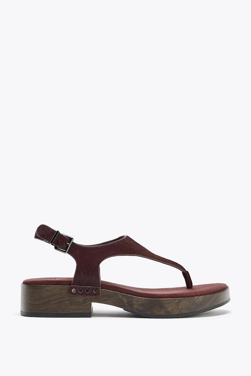 STUDDED LEATHER SANDALS