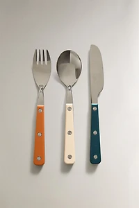 CHILDREN'S FLATWARE SET WITH WARM COLORS (SET OF 3)