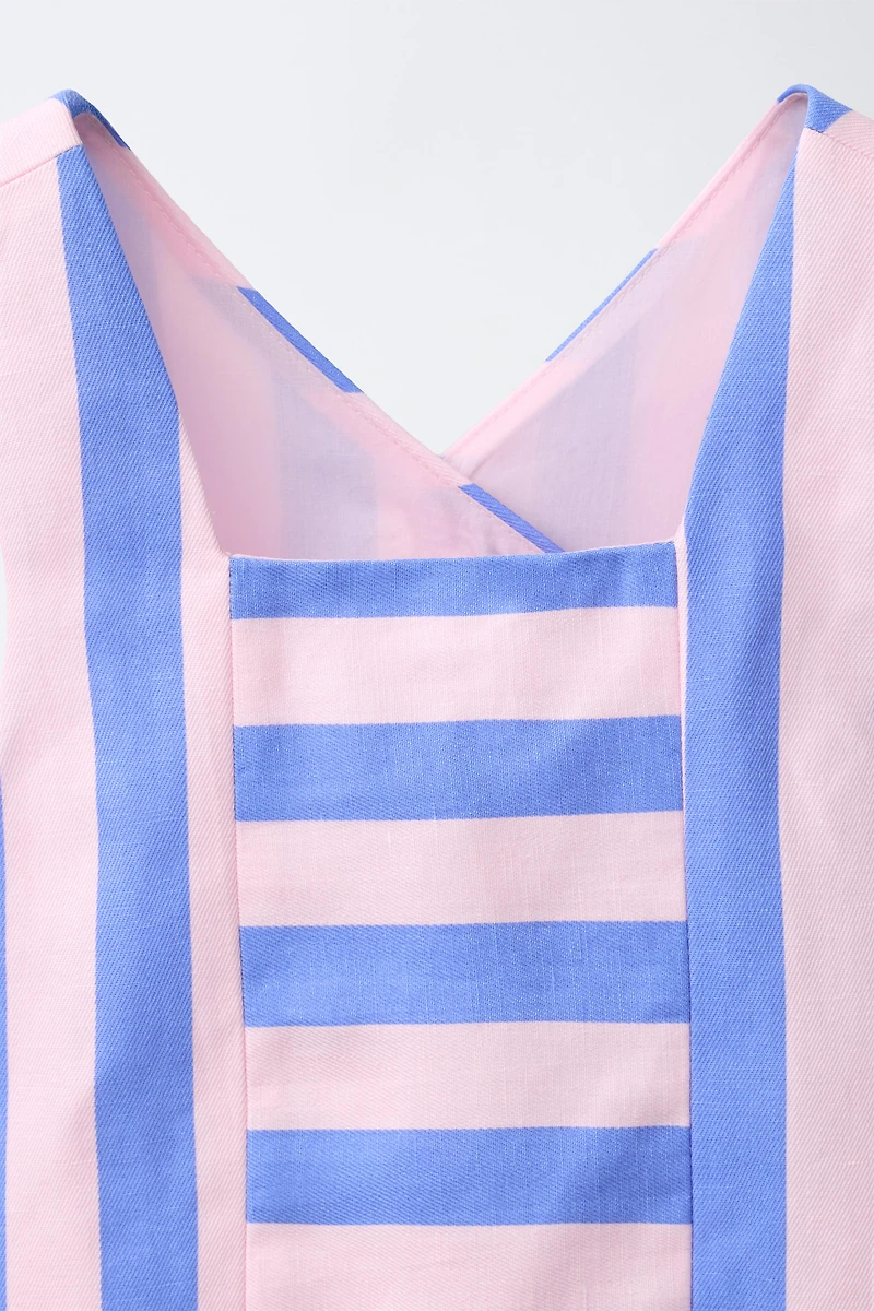 STRIPED BUTTON TOP
