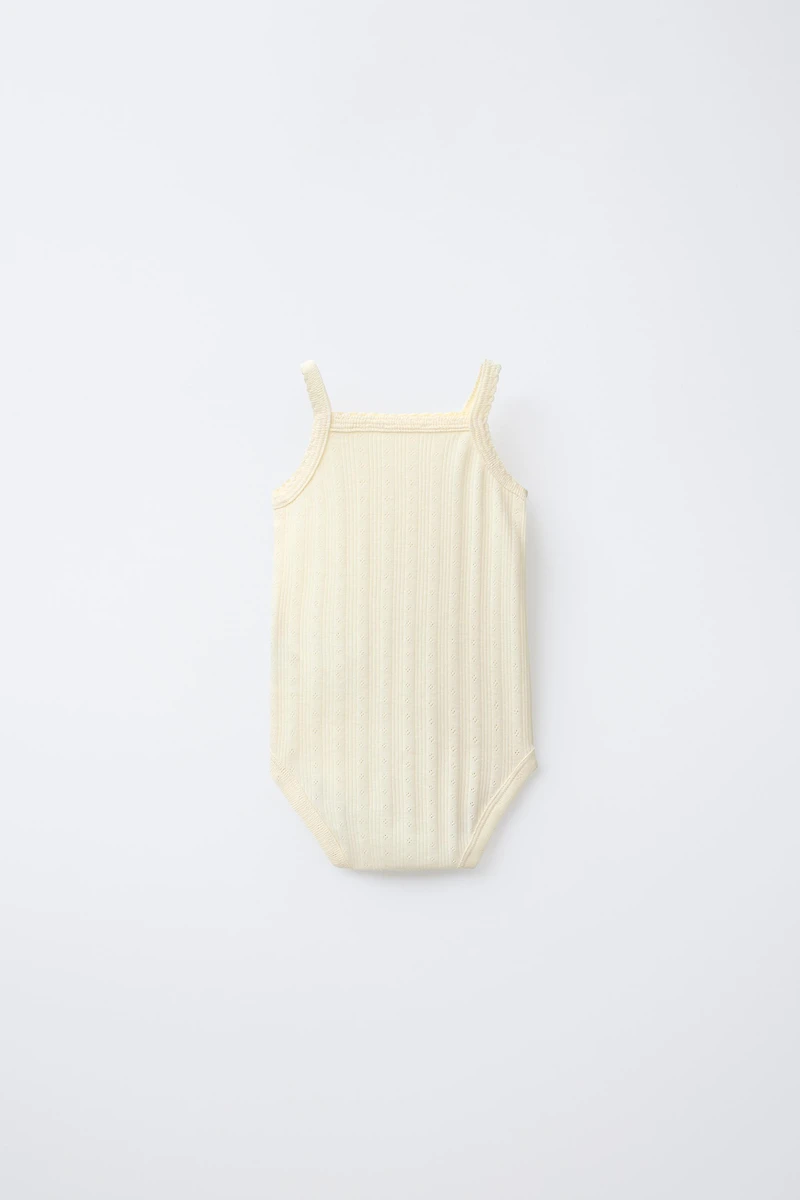 LOT DE TROIS BODYS RIB POINTELLE