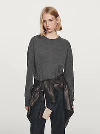 Pull en maille de cachemire à col rond