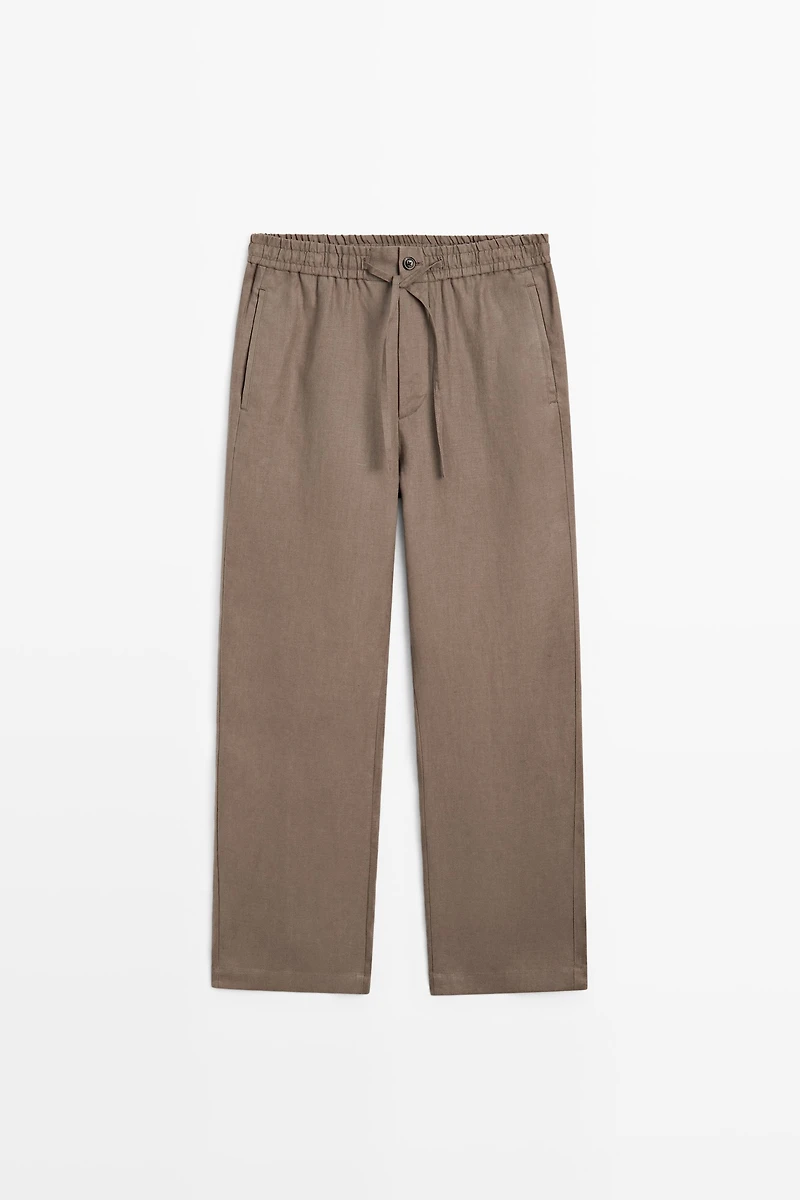 100% linen relaxed fit pants