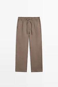 100% linen relaxed fit pants