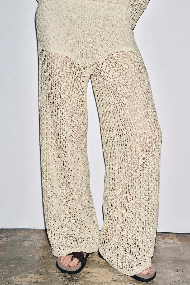 METALLIC THREAD PANTS