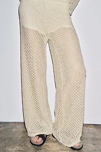 METALLIC THREAD PANTS