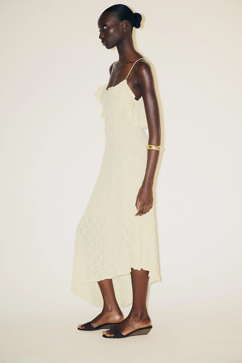 STUDDED LACE DRESS