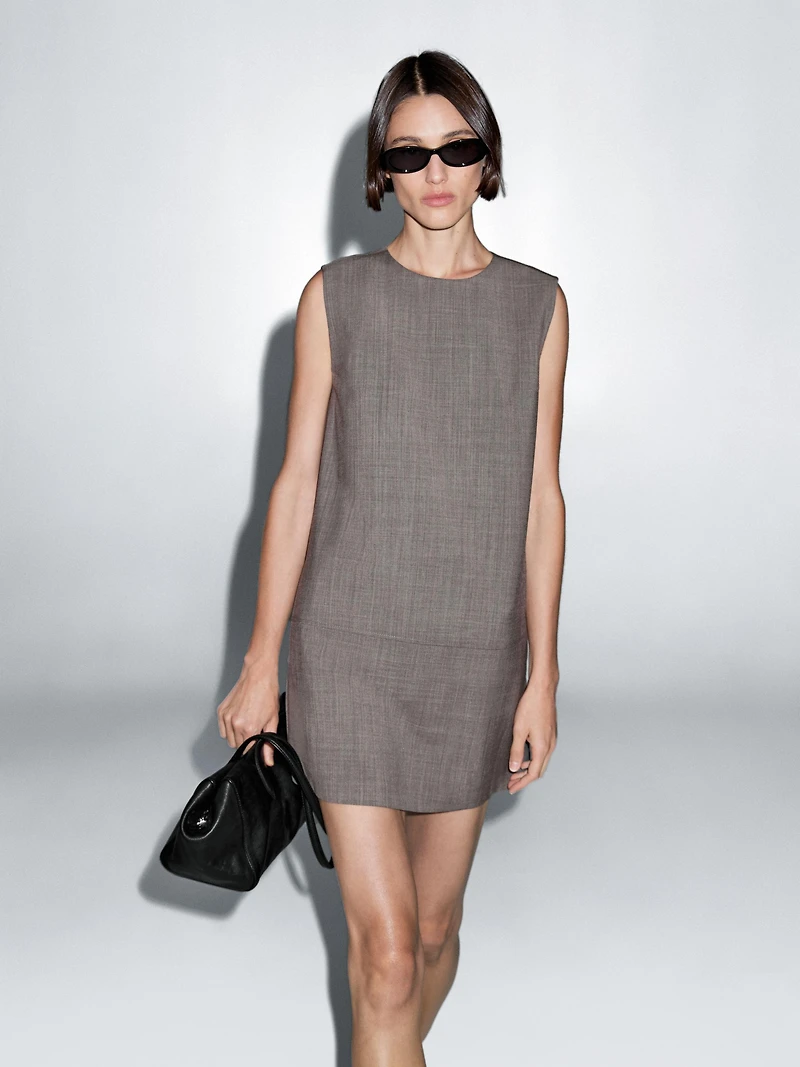 Short melange dress