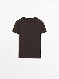 Ribbed heavy weight short sleeve T-shirt