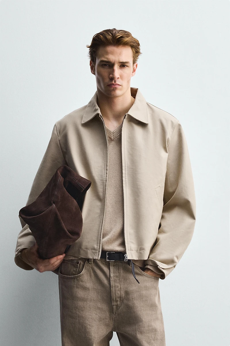 RELAXED FIT ZIP-UP JACKET