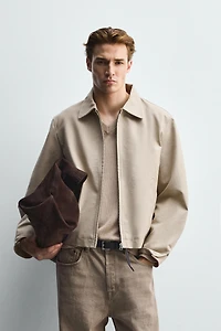 RELAXED FIT ZIP-UP JACKET