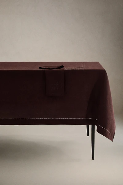 NAPPE LIN BRODERIE FLORALE