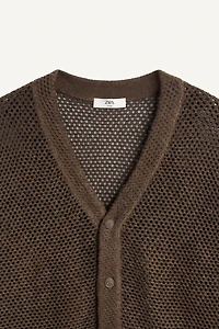 RELAXED FIT CROCHET CARDIGAN