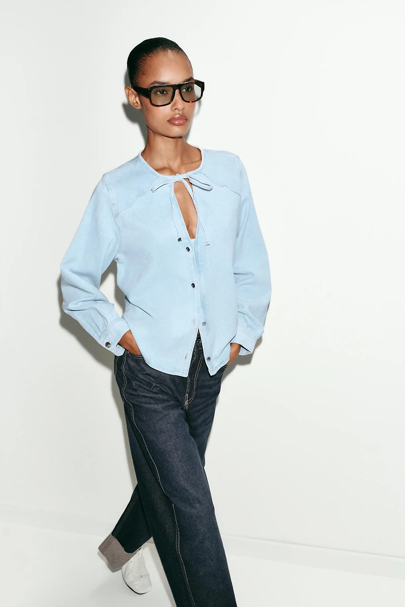 Z1975 TIED DENIM SHIRT
