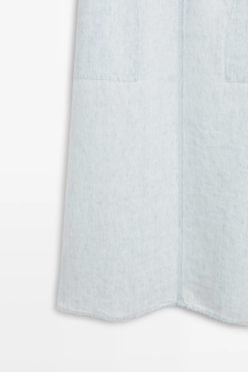 100% Linen Midi Dress - STUDIO