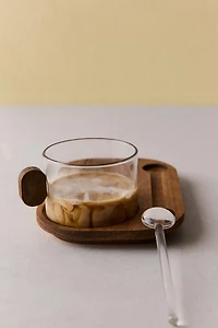 TASSE BOROSILICATE AVEC PLATEAU
