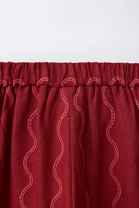 PANTALON WIDE LEG ONDES AVEC LIN
