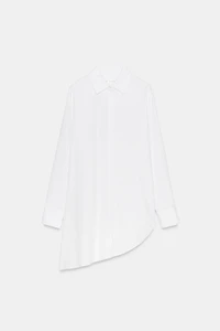 ZW COLLECTION ASYMMETRIC POPLIN SHIRT