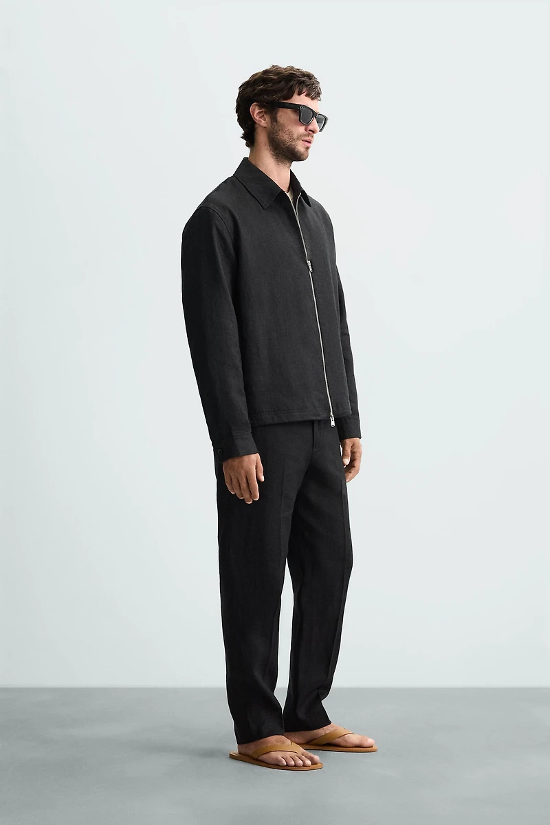 100% LINEN OVERSHIRT