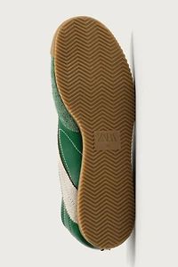 RETRO SNEAKERS WITH LEATHER DETAILS