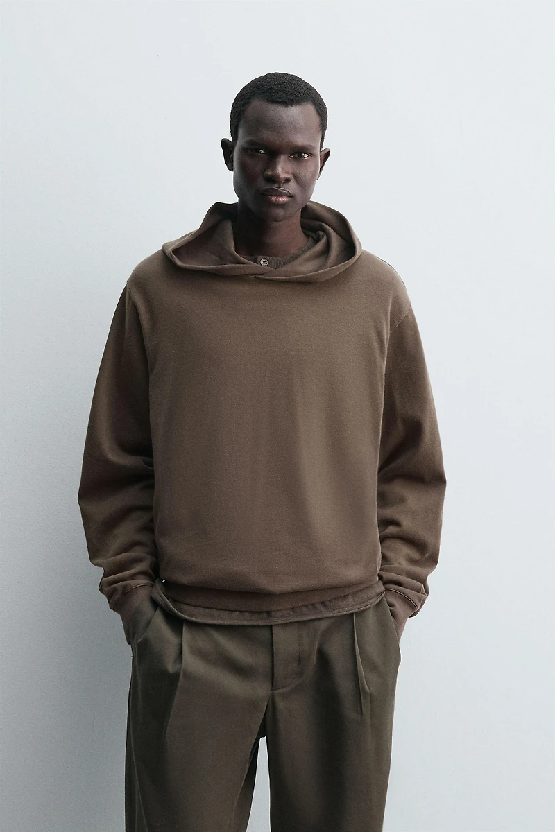 WASHED HOODIE SWEATSHIRT