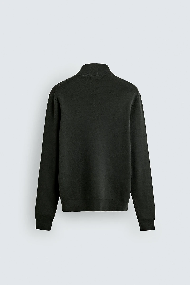 COTTON QUARTER-ZIP JUMPER