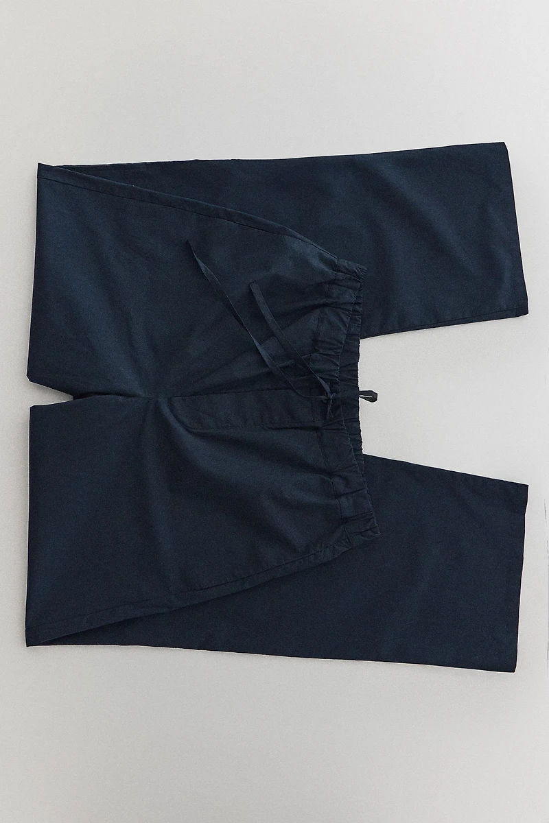 COTTON POPLIN TROUSERS